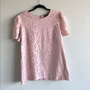 Pale pink lace top